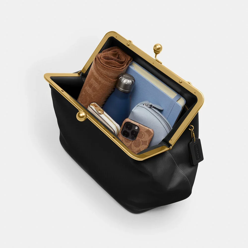 Coach Large Kisslock Frame Bag Designer Crossbody - Picture 8 of 8